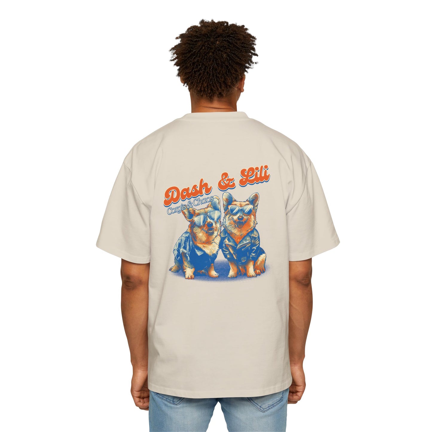 Vintage Corgis Premium Heavyweight Oversized Tee